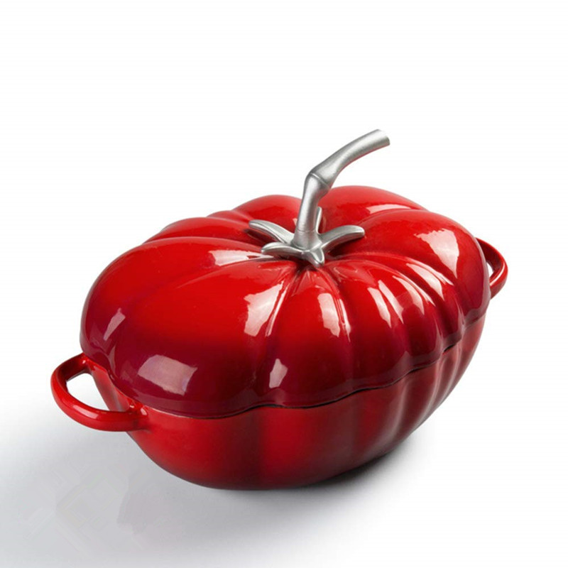 Dutch Oven Enamel - 25cm Tomato Enameled Cast Iron Dutch