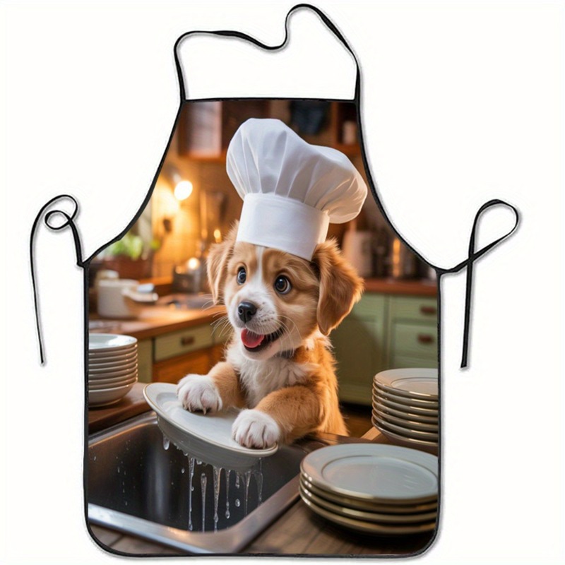 Home Cooking For Dogs - 1pc Apron Featuring an Adorable Puppy