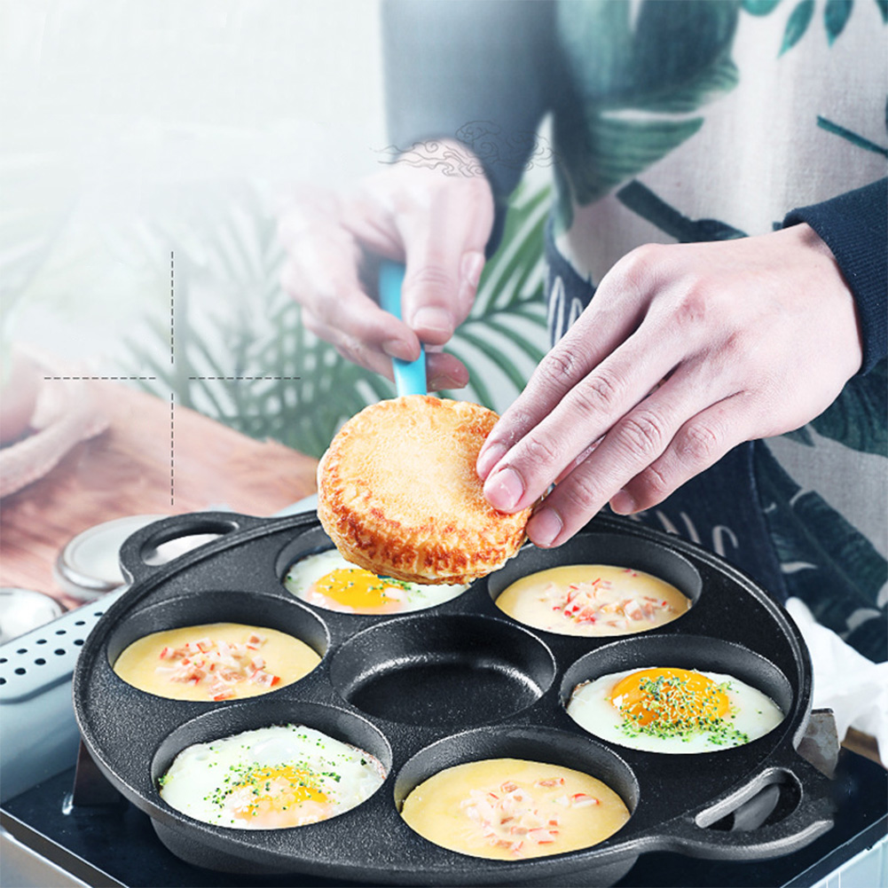 Dosa Pan Iron - 7 Hole Frying Pot Cast Iron
