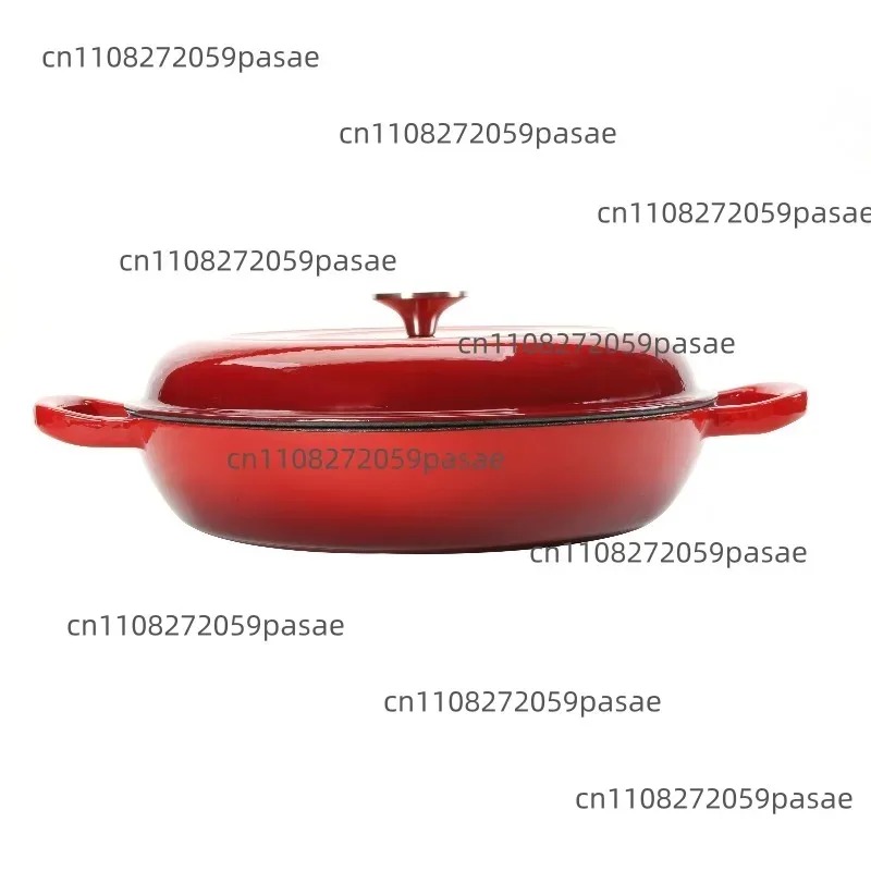 Dutch Oven Enamel - 12 Inch 30cm Round Pot Cast
