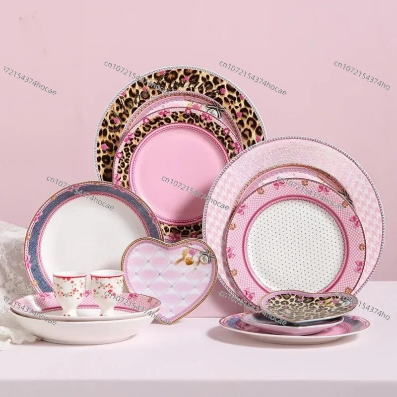 Pink Heart Shaped Ceramic Plat - đánh giá và giá Home Cooking Dishes