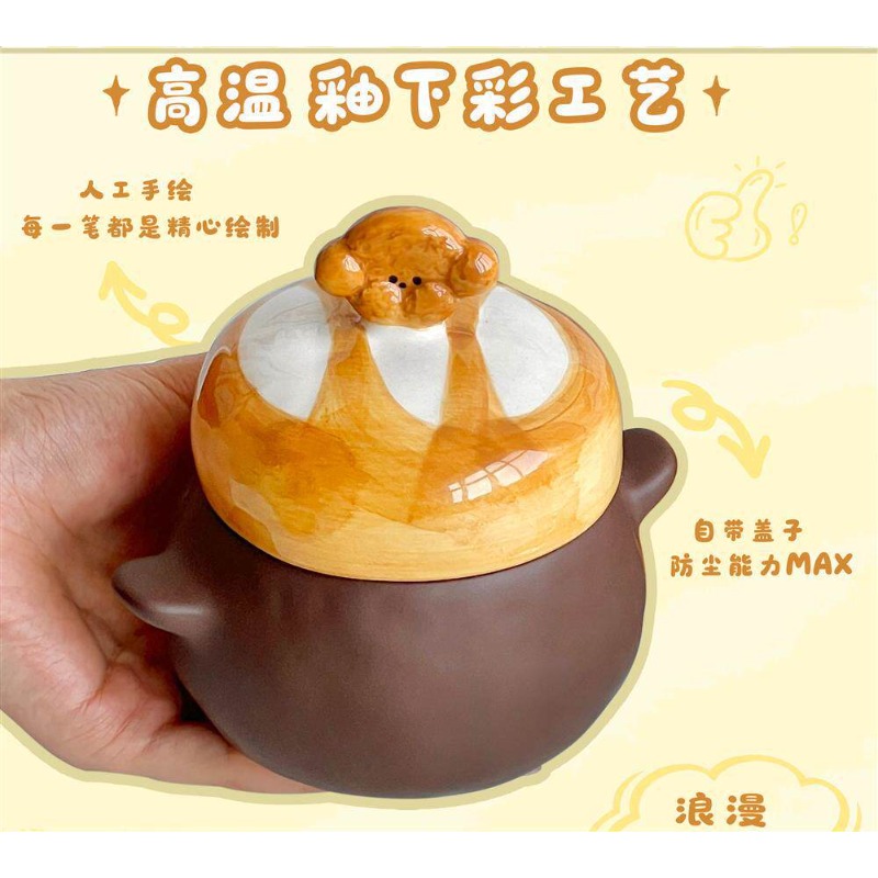 Cute Bread‑Dog Ceramic Stew Po - đánh giá và giá Home Cooking For Dogs