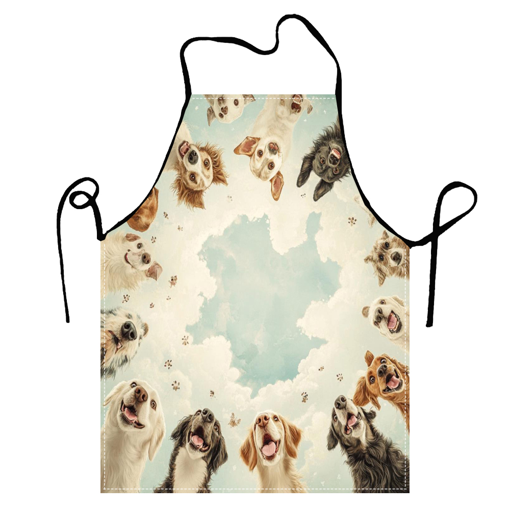 Cute Funny Circle Dogs  Apron  - đánh giá và giá Home Cooking For Dogs