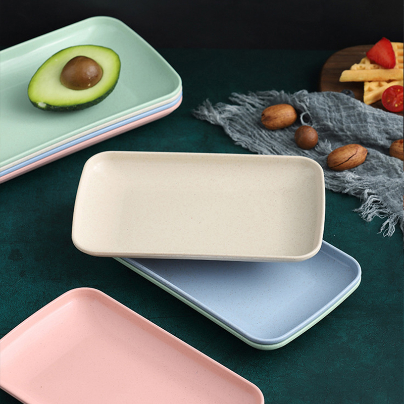 Set of 4 Wheat Straw Plates De - đánh giá và giá Home Cooking Dishes