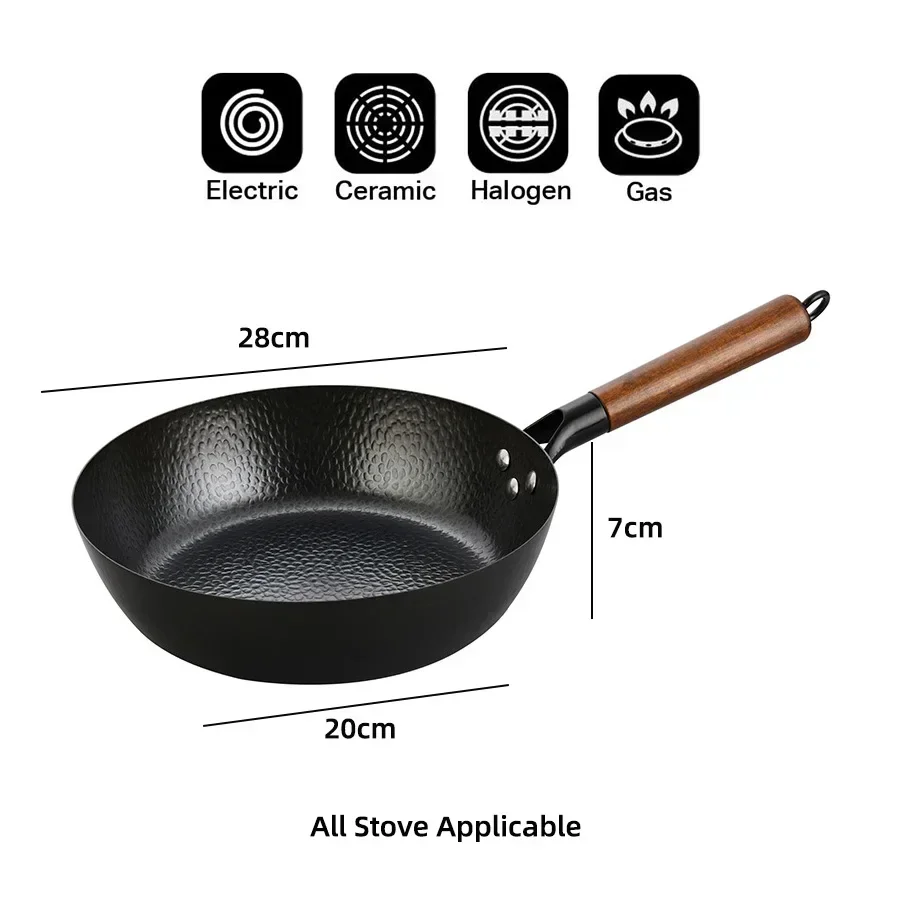 28cm High-Grade Iron Wok Pan W - đánh giá và giá Dosa Pan Iron