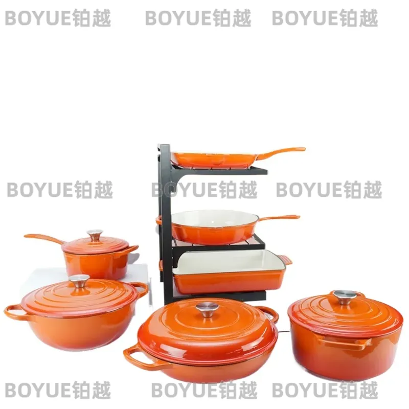 7 Piece Cast Iron Enamel Cookw - đánh giá và giá Dutch Oven Enamel
